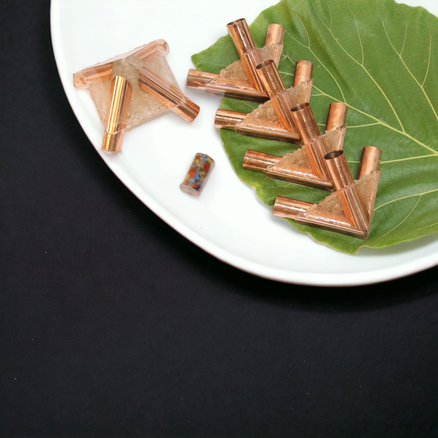 22 MM Giza Copper Orgonite Meditation Pyramid Connector kit (Without Main Pipe)