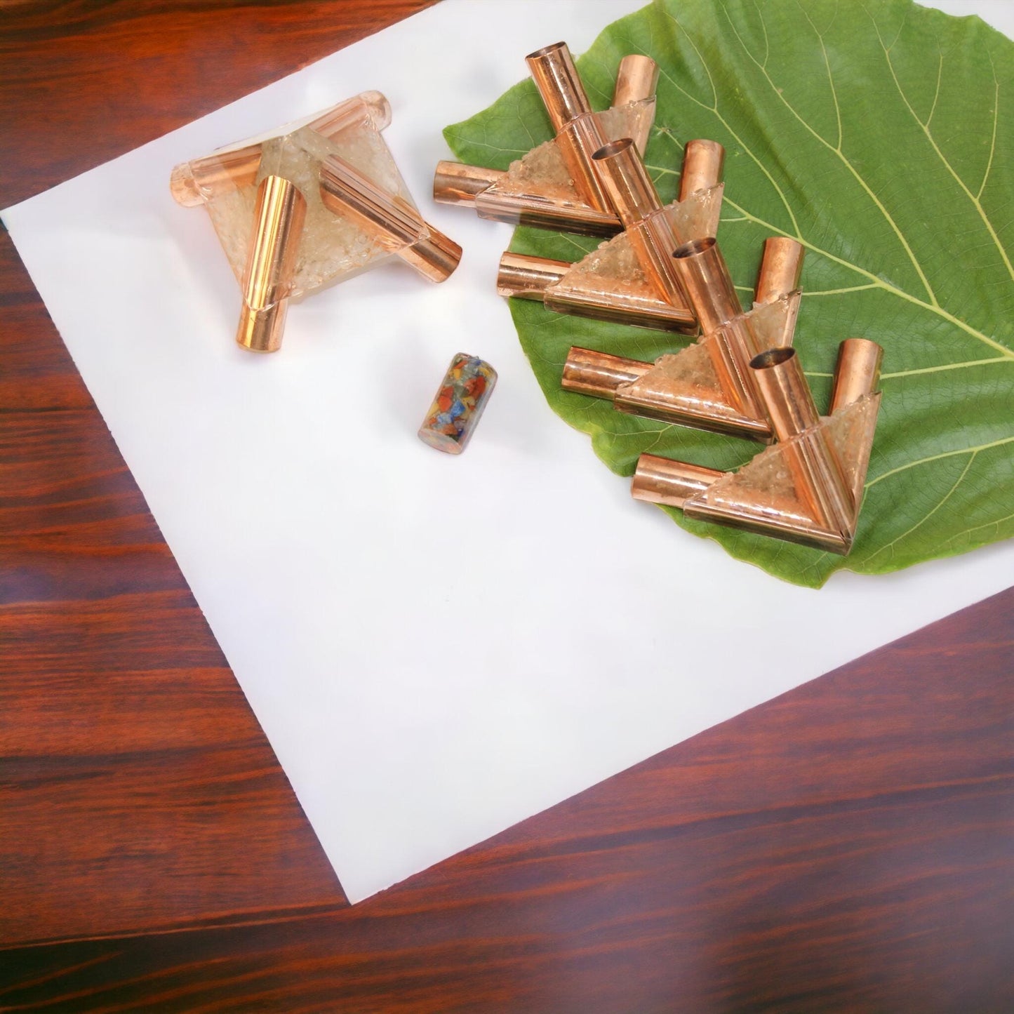 22 MM Giza Copper Orgonite Meditation Pyramid Connector kit (Without Main Pipe)