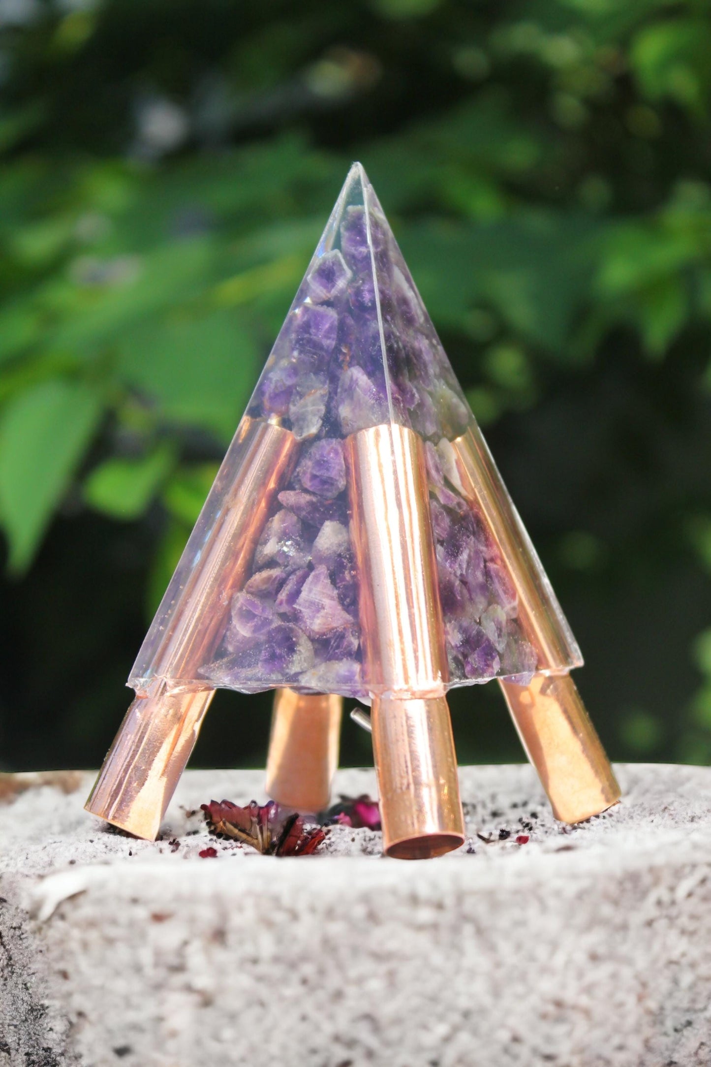 10 MM Nubian Copper Orgonite Meditation Pyramid Connector kit (Without Main Pipe)