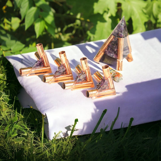 20 MM Nubian Copper Orgonite Meditation Pyramid Connector kit (Without Main Pipe)