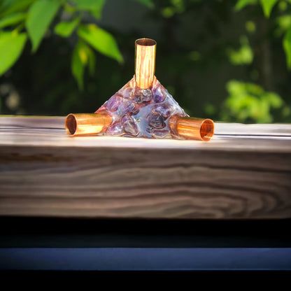14 MM Nubian Copper Orgonite Meditation Pyramid Connector kit (Without Main Pipe)