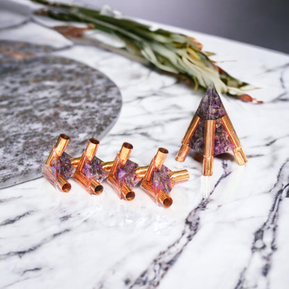 14 MM Nubian Copper Orgonite Meditation Pyramid Connector kit (Without Main Pipe)