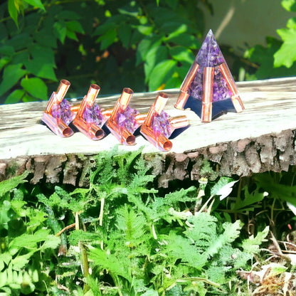 14 MM Nubian Copper Orgonite Meditation Pyramid Connector kit (Without Main Pipe)